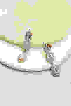 White Brass Earrings image number 0