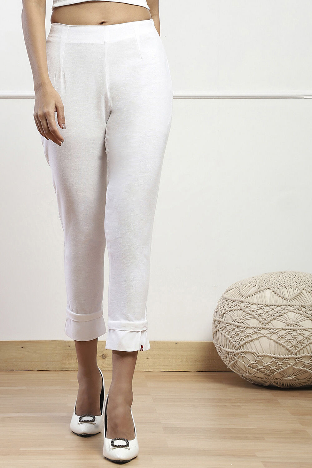 Towny Port Cotton Blend Narrow Pants image number 4