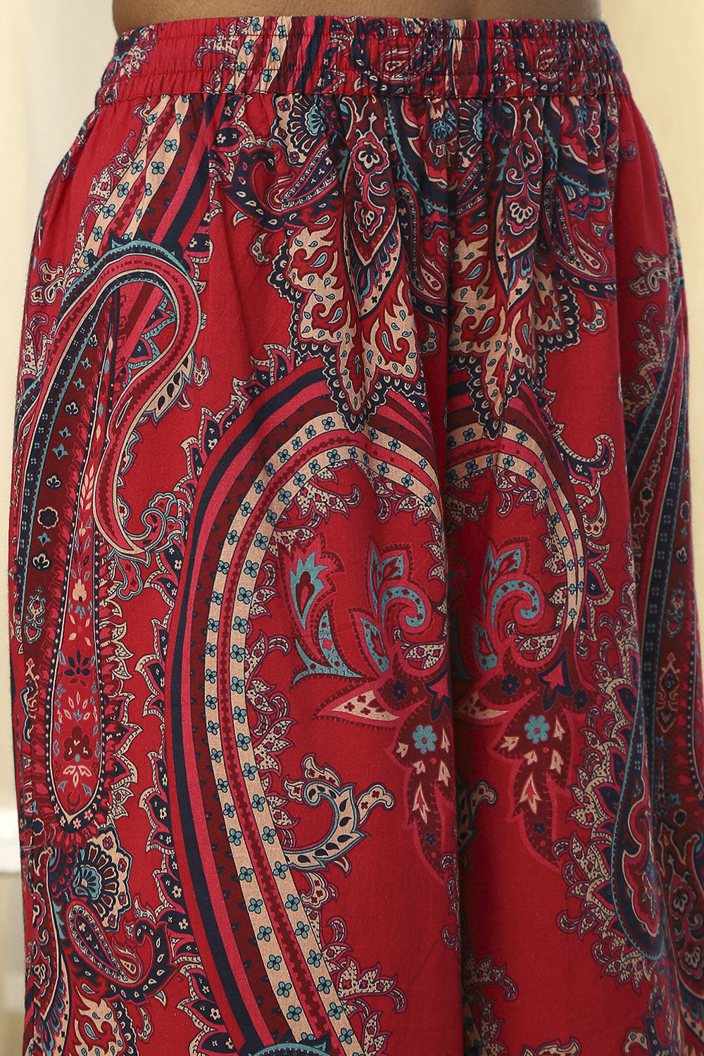 Magenta Pure Cotton Printed Straight Kurta Set image number 2