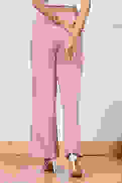 Blush Pink Solid Relaxed Fit Pants image number 5