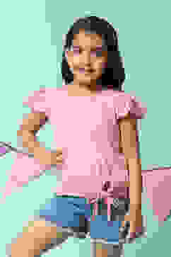 Peach Cotton Short Top image number 5