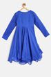 Blue Poly Cotton Anarkali Suit image number 4