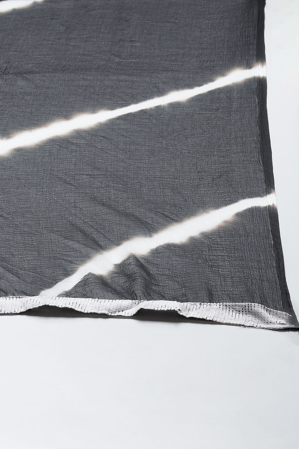 White Cotton Machine Embroidered Unstitched Suit Set image number 3