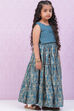 Blue Art Silk Lehenga Set image number 3