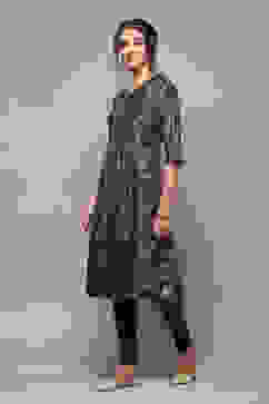 Green Art Silk Flared 2 Piece Set image number 0