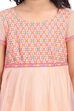 Peach Cotton Anarkali Kurta Churidar Suit Set image number 0