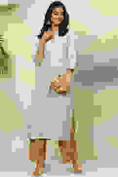 Sea Green Cotton Straight Kurta image number 5