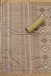Yellow Chanderi Digital Print Unstitched Suit Set image number 3