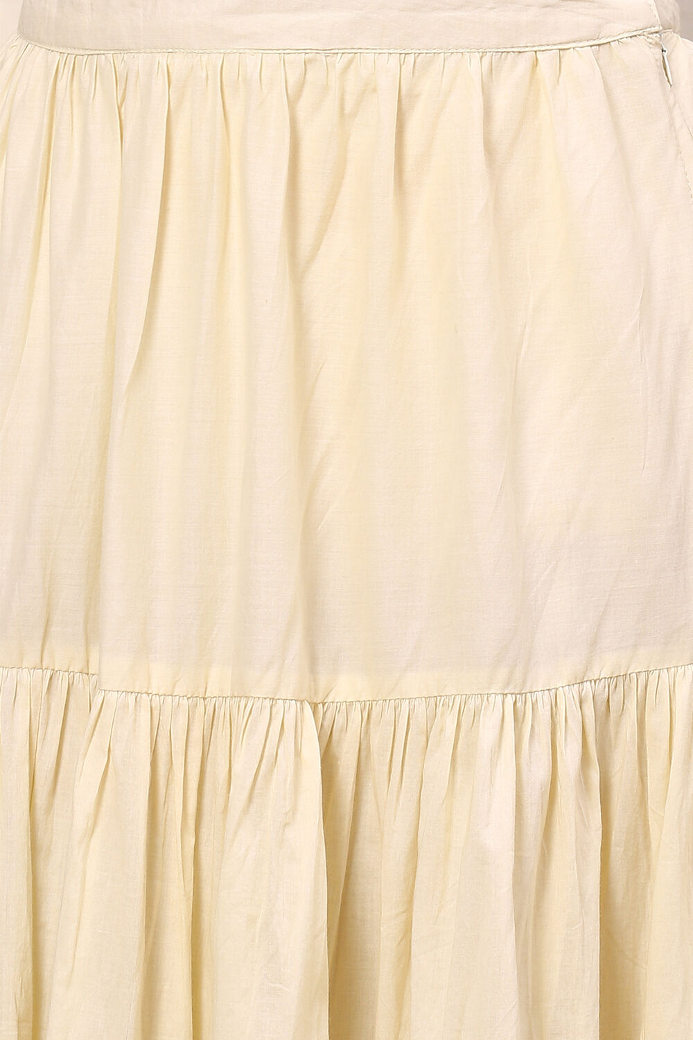 Yellow Viscose Straight Kurta Skirt Suit Set image number 3