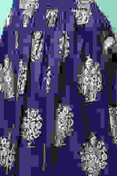 Navy Art Silk Lehenga Set image number 2