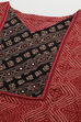 Red Cotton Printed Unstitched Suit Set image number 2