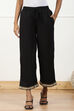 Black Polyester Palazzo Pants image number 4