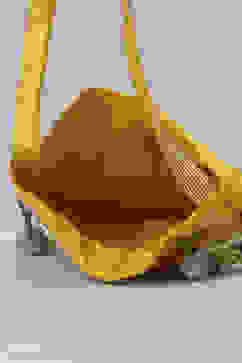 Mustard Fabric Potli Bag image number 5