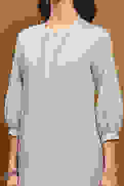 Steel Grey Cotton Solid Regular Fit Straight Kurta image number 1