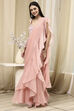 Ice Blue Peplum Pre-Draped Saree image number 3