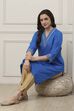 Blue Viscose Rayon Straight Kurta