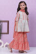 Aqua and Coral Cotton Sharara Set