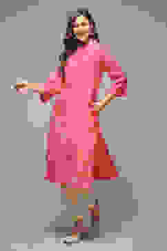 Fuschia Viscose Straight Printed 2 Piece Set image number 0