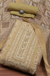 Yellow Chanderi Digital Print Unstitched Suit Set image number 0