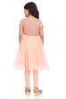Peach Cotton Anarkali Kurta Churidar Suit Set image number 4