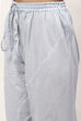 Powder Blue Cotton Blend Anarkali Kurta Suit Set image number 2