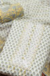 Yellow Cotton Printed Unstitched Kurta Set image number 1