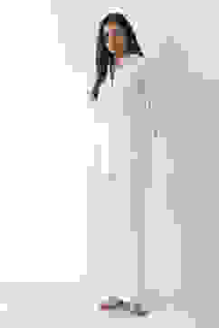 White Viscose Rayon Straight Palazzos image number 0