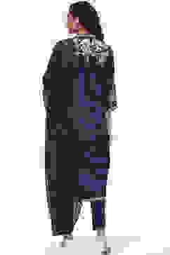 Blue Viscose Silk Straight Kurta Regular Pant Suit Set image number 4