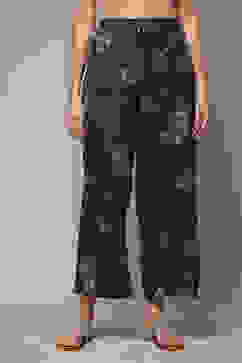 Indigo LIVA Straight Pants image number 1