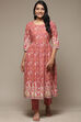 Blue Cotton Gathered Kurta Pants 2 Piece Set image number 6