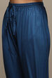 Indigo Cotton Anarkali Kurta Churidar Suit Set image number 2