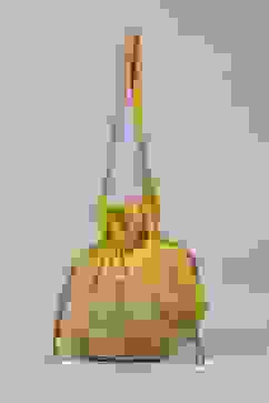 Mustard Fabric Potli Bag image number 1