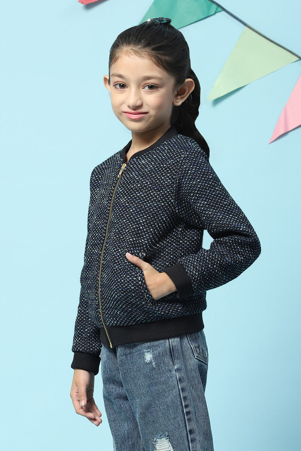 Blue Cotton Jacket image number 2