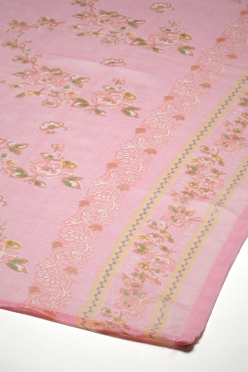 Multi Cotton Blend Digital Print Unstitched Suit Set image number 4