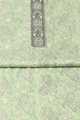 Green Cotton Printed Unstitched Suit Set image number 3