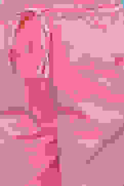 Blush Pink Cotton Solid Capri Pant image number 1