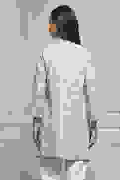 Aqua Blue Rayon Printed Kurti image number 3