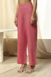 Pink Cotton Solid Straight Palazzos image number 2