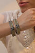 Navy Brass Oxidised Bangles image number 3