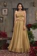 Gold Art Silk Regular Lehenga Set image number 7