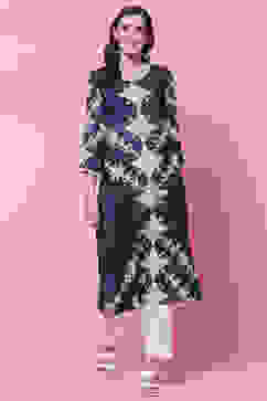 Indigo LIVA Straight Kurta image number 5