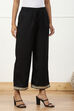 Black Polyester Palazzo Pants image number 3