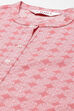 Dusty Pink Cotton Printed Short Kurti image number 1
