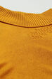 Mustard Acrylic Solid Straight Poncho Sweater image number 5