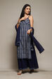 Indigo Cotton Printed Kurta & Palazzo Suit Set