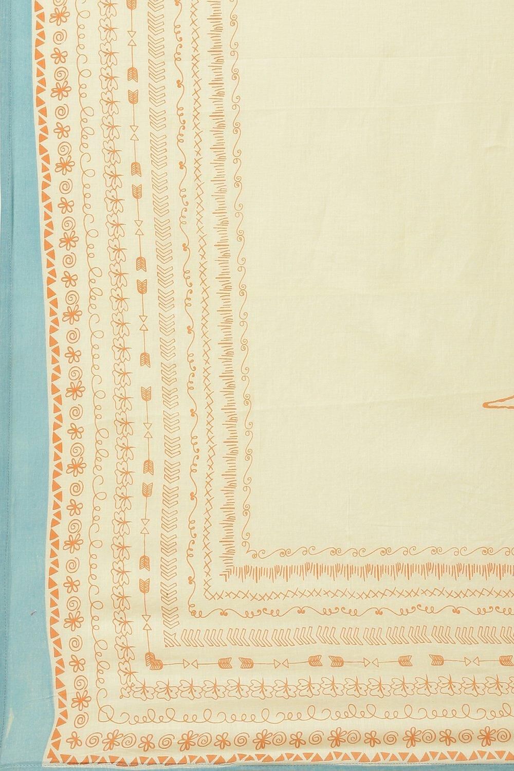 Pale Blue Cotton Kalidar Kurta Palazzo Suit Set image number 2