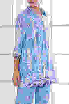 Blue Rayon Geometric Printed Straight Kurta Set image number 1