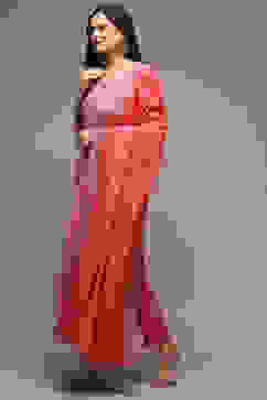 Pink Modal Machine Embroidered Unstitched Suit Set image number 5