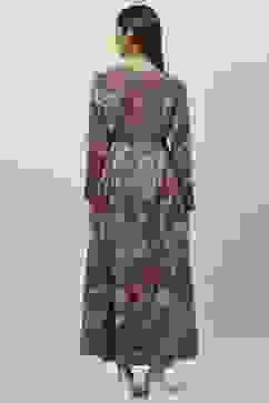 Pink Flared Printed Dress image number 4