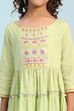 Pastel Green Cotton Tiered Suit Set image number 1